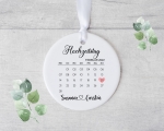 süßer Erinnerungsanhänger Kalender Hochzeitstag Hochzeit, Hochzeitsgeschenk, Verlobung, Heiraten, Keramik, Anhänger, von Lüttentüddel®